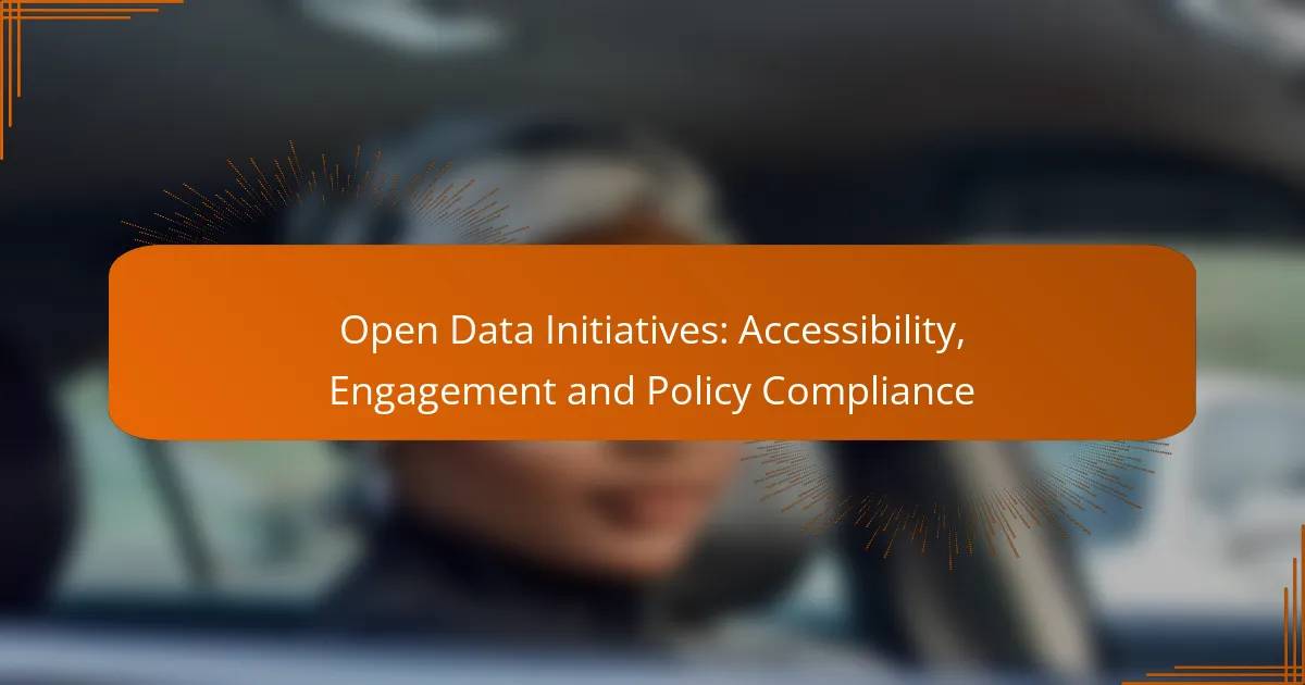 Open Data Initiatives: Accessibility, Engagement and Policy Compliance
