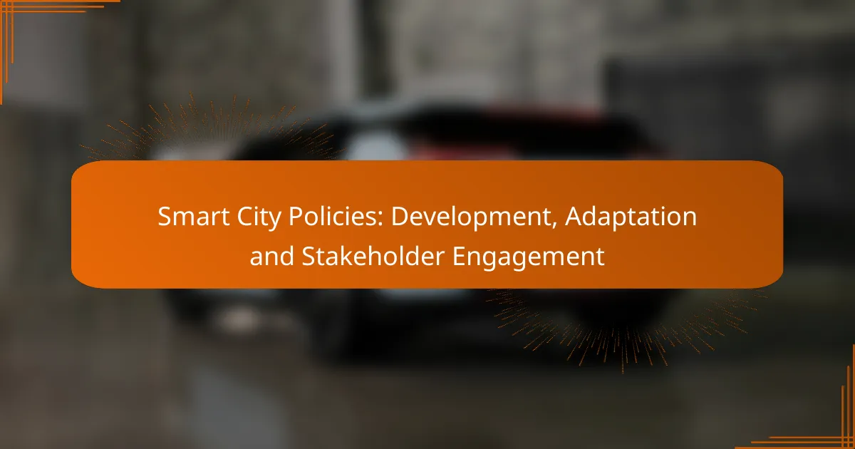 Smart City Policies: Development, Adaptation and Stakeholder Engagement