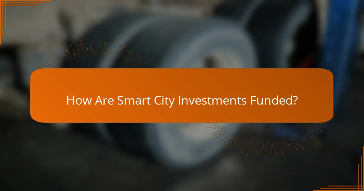 How Are Smart City Investments Funded?
