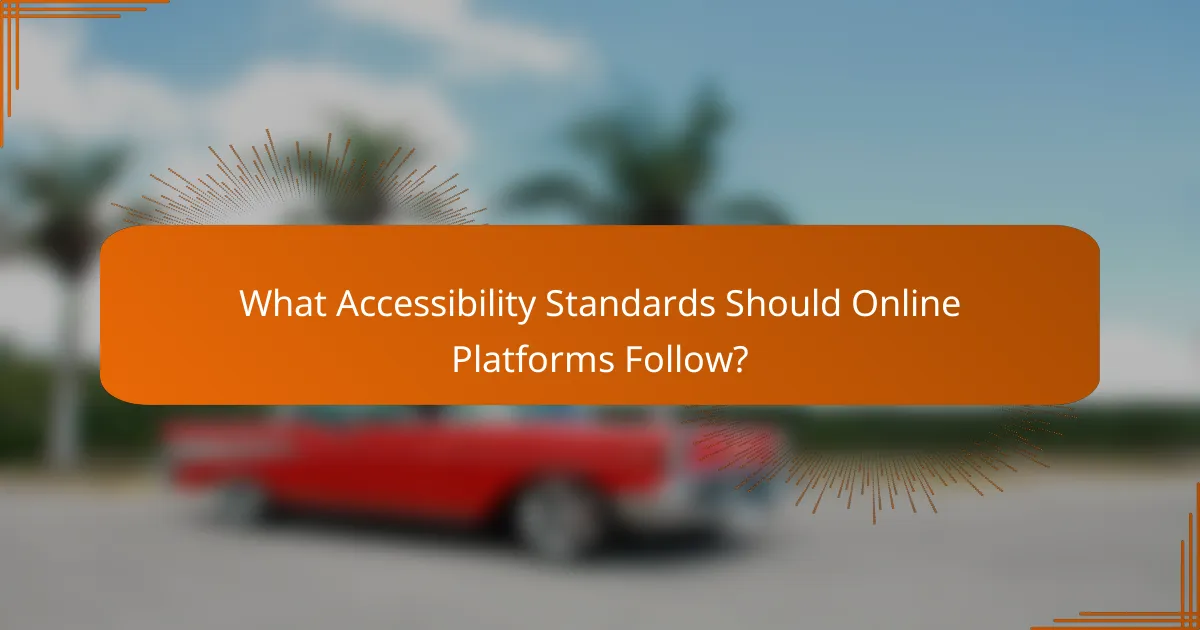 What Accessibility Standards Should Online Platforms Follow?