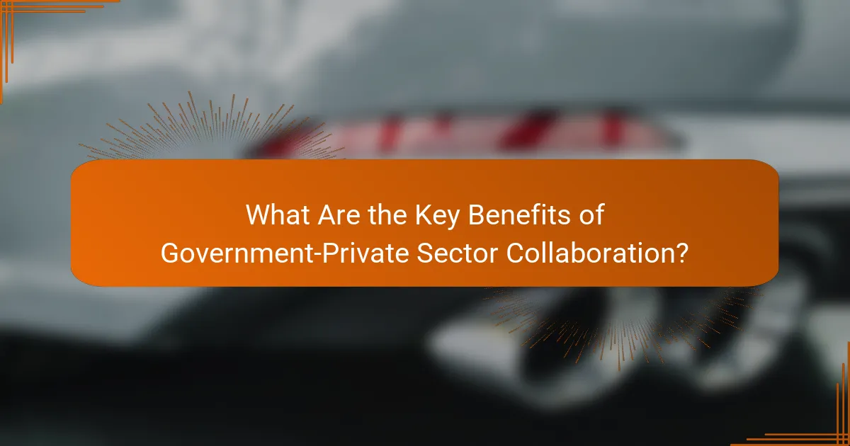 What Are the Key Benefits of Government-Private Sector Collaboration?