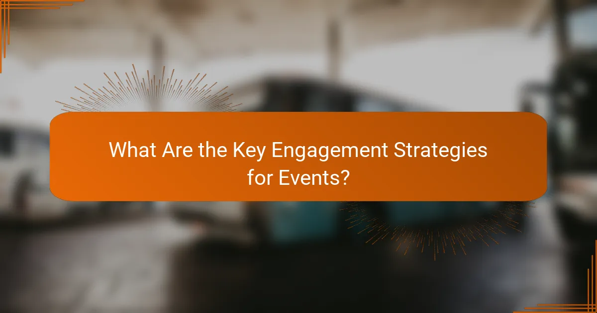 What Are the Key Engagement Strategies for Events?