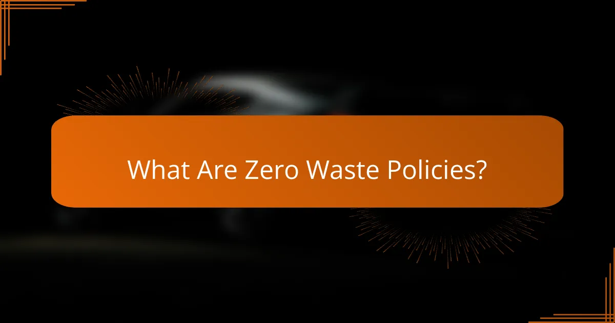 What Are Zero Waste Policies?