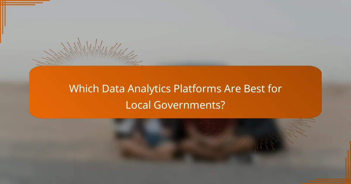 Which Data Analytics Platforms Are Best for Local Governments?
